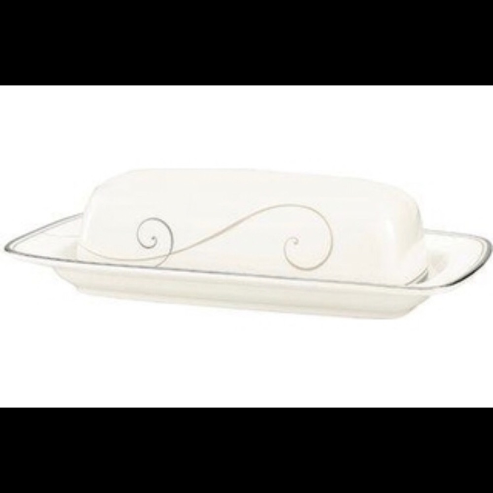 Noritake Platinum Wave butter dish
